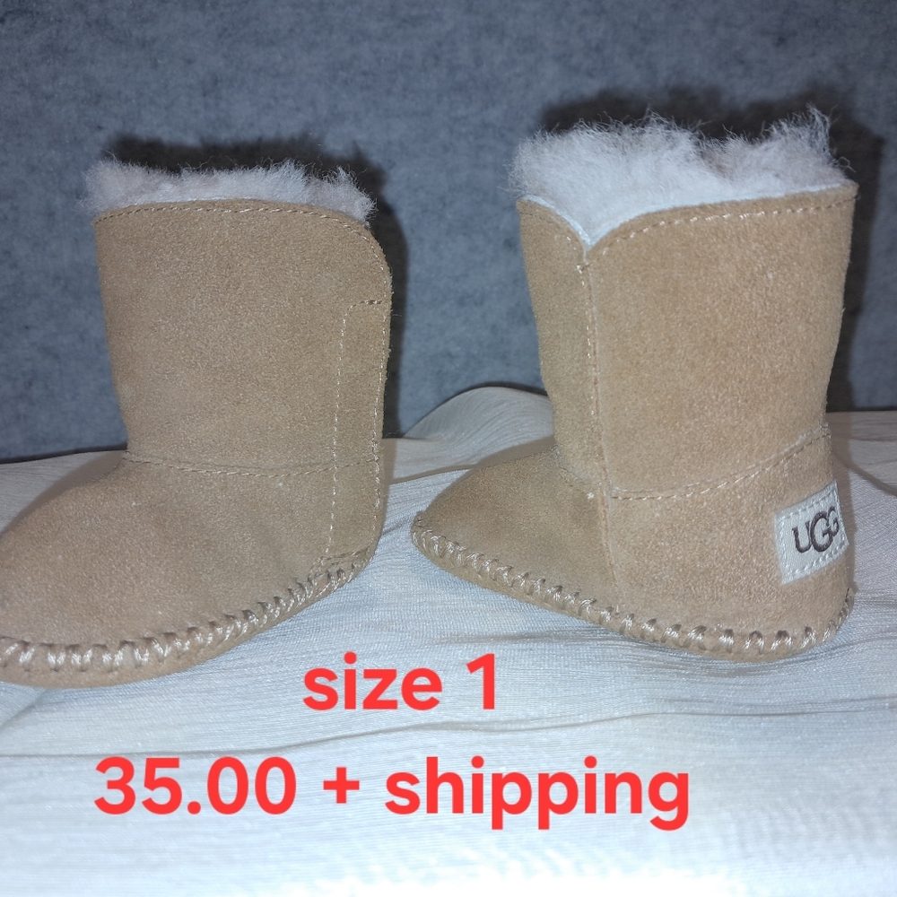 UGG Infant Tan Suede Booties